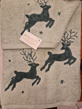 Carica l'immagine nel visualizzatore di Gallery, Coppie asciugamani in spugna ricamate Natale