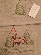 Carica l'immagine nel visualizzatore di Gallery, Coppie asciugamani in spugna ricamate Natale