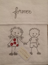 Carica l'immagine nel visualizzatore di Gallery, Coppie asciugamani in spugna ricamate