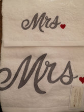 Carica l'immagine nel visualizzatore di Gallery, Coppie asciugamani in spugna ricamate